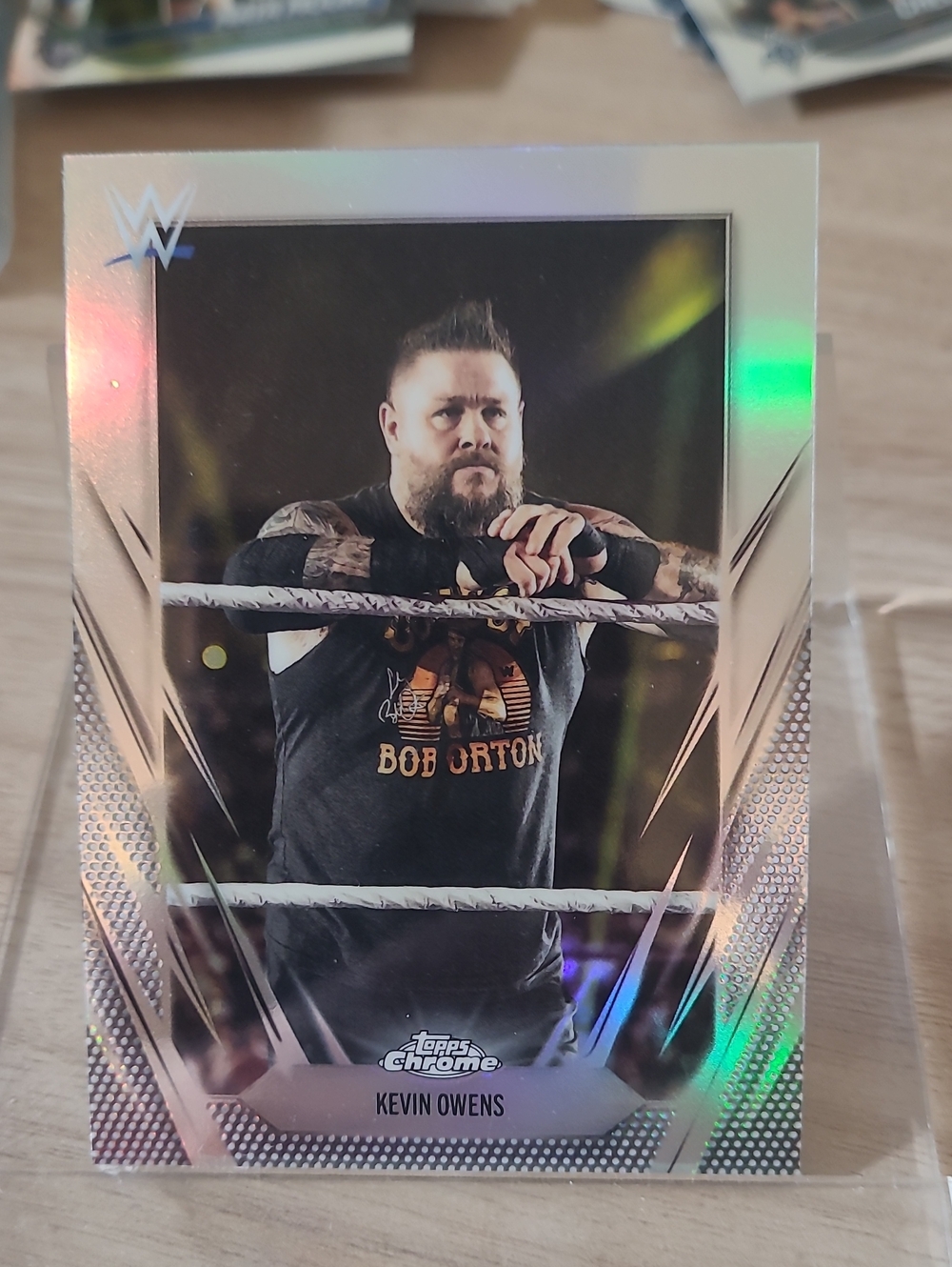 Topps Chrome Kevin Owens Holographic Card - 2026 Topps Chrome Refractor